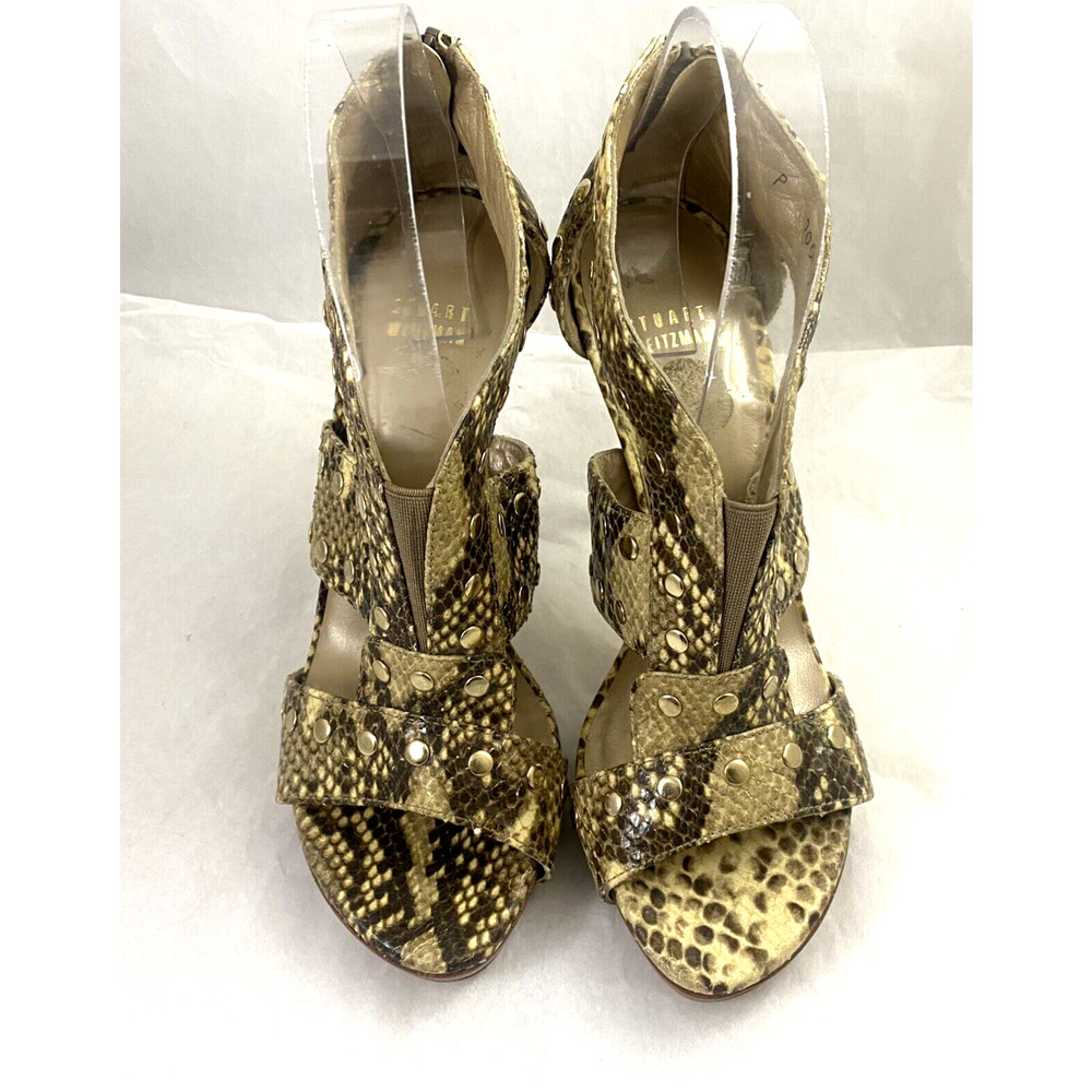 Stuart Weitzman Airforce Roccia Serpent Sandal Snake Python Platform Stu… - Picture 5 of 9